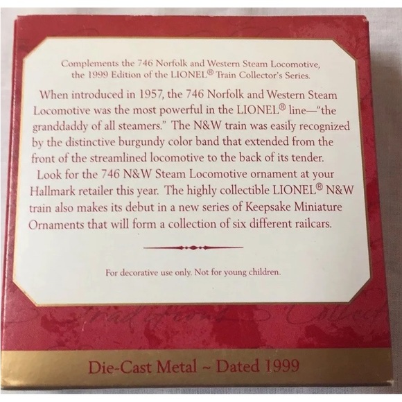 Hallmark lionel the tender Norfolk & western train ornament - Picture 2 of 7